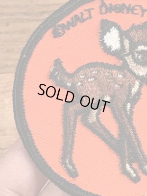70年代頃のディズニーのバンビのビンテージの刺繡ワッペン