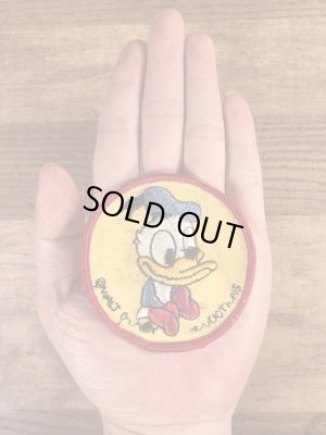 70年代頃のディズニーのドナルドダックのビンテージの刺繡ワッペン