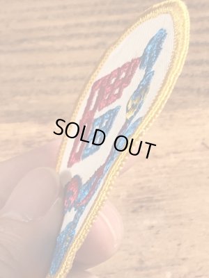 70年代頃のルーニーテューンズのロードランナーのビンテージの刺繡ワッペン