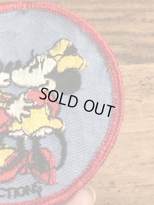 70’sのディズニーのミッキーマウスとミニーマウスのヴィンテージの刺繡パッチ