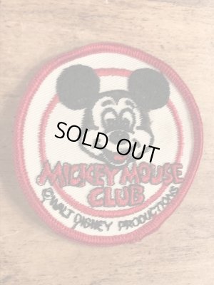 70年代頃のディズニーのミッキーマウスクラブのビンテージの刺繡ワッペン