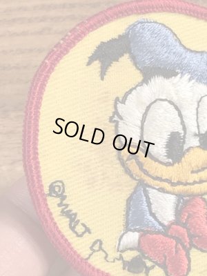 70年代頃のディズニーのドナルドダックのビンテージの刺繡ワッペン
