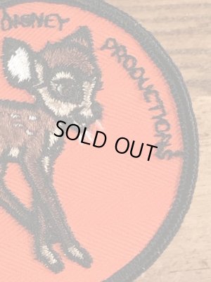 70’sのディズニーのバンビのヴィンテージの刺繡パッチ