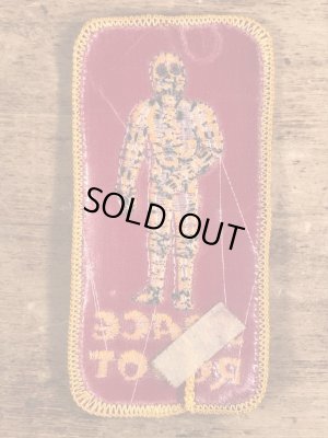 70’sのスペースロボットのヴィンテージの刺繡パッチ