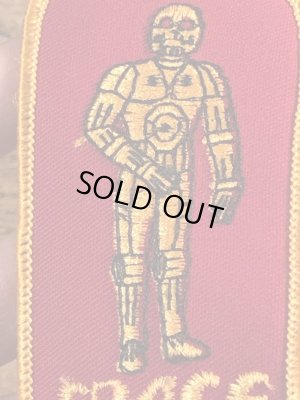 70年代頃のスペースロボットのビンテージの刺繡ワッペン