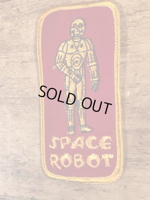 70’sのスペースロボットのヴィンテージの刺繡パッチ