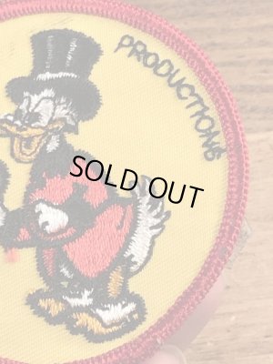 70’sのディズニーのスクルージマクダックのヴィンテージの刺繡パッチ