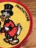 70’sのディズニーのスクルージマクダックのヴィンテージの刺繡パッチ