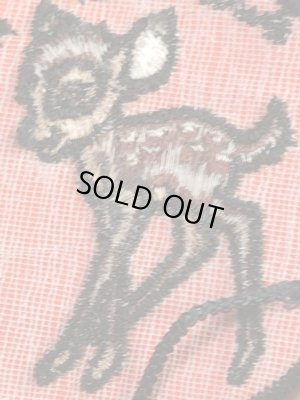 70’sのディズニーのバンビのヴィンテージの刺繡パッチ