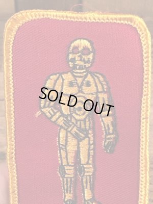 70年代頃のスペースロボットのビンテージの刺繡ワッペン