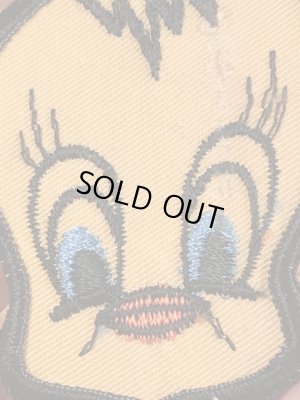 70年代頃のルーニーテューンズのトゥイーティーのビンテージの刺繡ワッペン