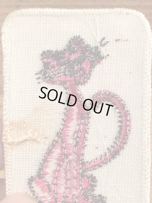 70’sのピンクパンサーのヴィンテージの刺繡パッチ