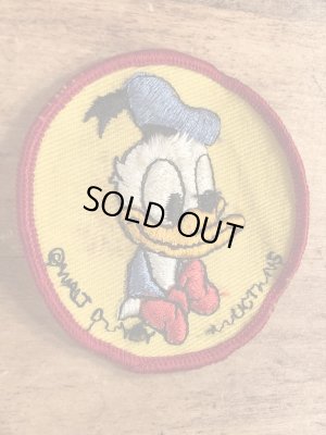 70年代頃のディズニーのドナルドダックのビンテージの刺繡ワッペン