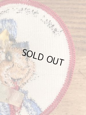 70年代頃のディズニーのジミニークリケットのビンテージの刺繡ワッペン