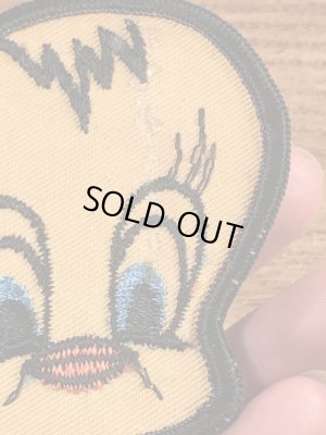 70’sのルーニーテューンズのトゥイーティーのヴィンテージの刺繡パッチ