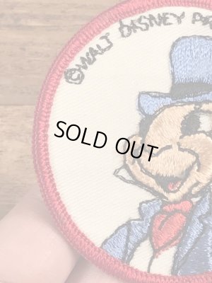 70年代頃のディズニーのジミニークリケットのビンテージの刺繡ワッペン