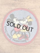 Disney Mickey & Minnie Mouse Patch　ミッキー＆ミニーマウス　ビンテージ　ワッペン　ディズニー　70年代