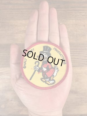 70年代頃のディズニーのスクルージマクダックのビンテージの刺繡ワッペン