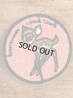 70’sのディズニーのバンビのヴィンテージの刺繡パッチ