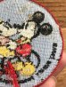 70年代頃のディズニーのミッキーとミニーマウスのビンテージの刺繡ワッペン