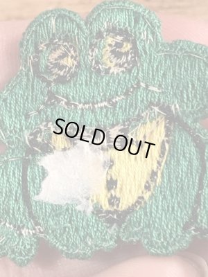 70’sの蛙のヴィンテージの刺繡パッチ