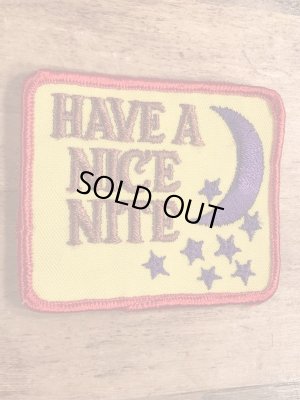 70年代頃のメッセージが書かれたビンテージの刺繡ワッペン