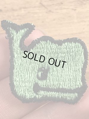 70年代頃のクジラのビンテージの刺繡ワッペン