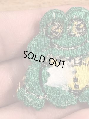 70’sの蛙のヴィンテージの刺繡パッチ