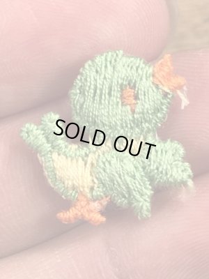 70年代頃の小鳥のビンテージの刺繡ワッペン