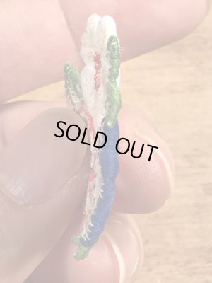 70’sのフラワーのヴィンテージの刺繡パッチ