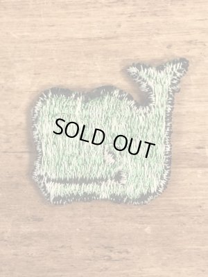 70’sのクジラのヴィンテージの刺繡パッチ