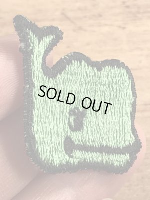 70年代頃のクジラのビンテージの刺繡ワッペン