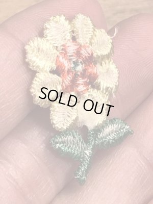 70’sの花のヴィンテージの刺繡パッチ