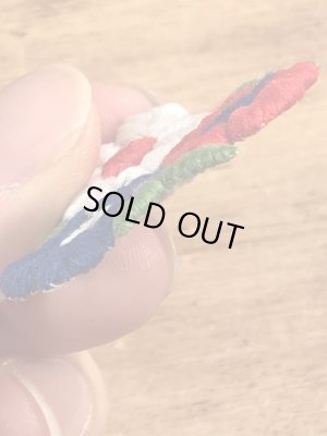 70’sのフラワーのヴィンテージの刺繡パッチ