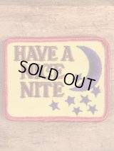 Have A Nice Nite Patch　メッセージ　ビンテージ　ワッペン　パッチ　70年代