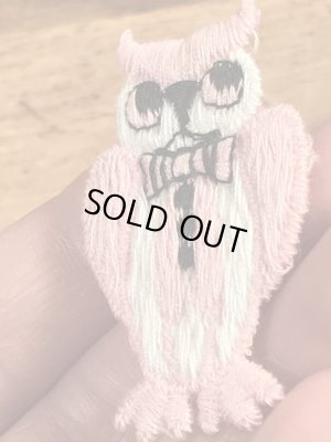 70’sのフクロウのヴィンテージの刺繡パッチ