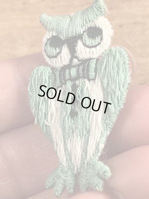 70’sのフクロウのヴィンテージの刺繡パッチ