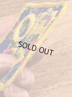 70’sの花柄のラブと書かれたヴィンテージの刺繡パッチ