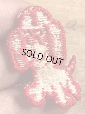 70’sの子犬のヴィンテージの刺繡パッチ