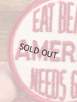 70年代頃のアメリカンジョークのメッセージが書かれたビンテージの刺繡ワッペン