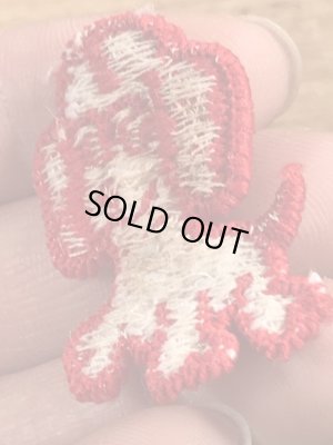 70年代頃の子犬のビンテージの刺繡ワッペン
