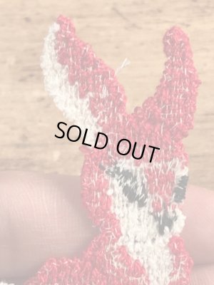 70’sのウサギのヴィンテージの刺繡パッチ