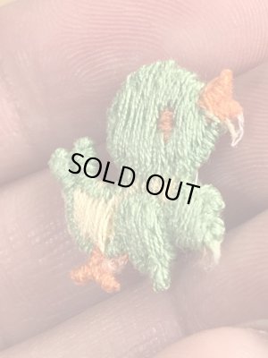 70’sの小鳥のヴィンテージの刺繡パッチ