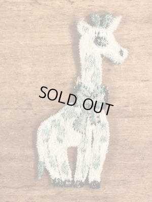 70’sのキリンのヴィンテージの刺繡パッチ