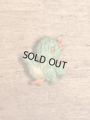 70年代頃の小鳥のビンテージの刺繡ワッペン