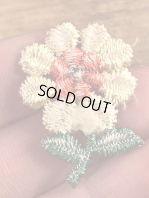 70’sの花のヴィンテージの刺繡パッチ
