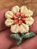 70’sの花のヴィンテージの刺繡パッチ