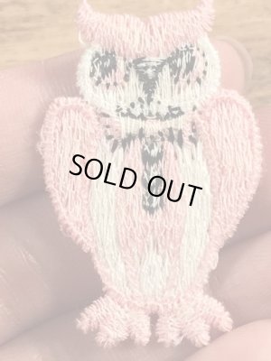 70’sのフクロウのヴィンテージの刺繡パッチ