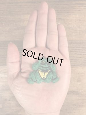 70年代頃のカエルのビンテージの刺繡ワッペン