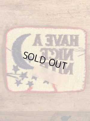 70’sのメッセージが書かれたヴィンテージの刺繡パッチ